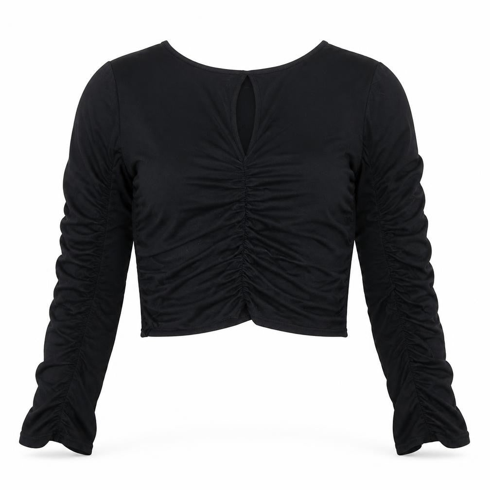 Womens UK Size L Pink Vanilla Black Basic Blouse