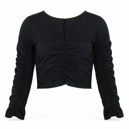 Womens UK Size L Pink Vanilla Black Basic Blouse