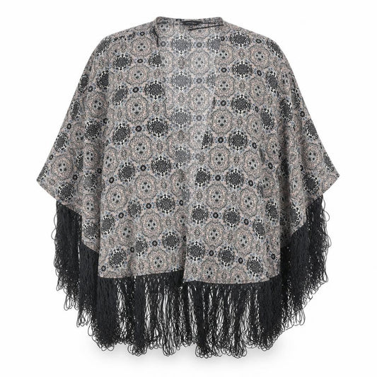 Womens UK Size 10 New Look Black Kimono Blouse