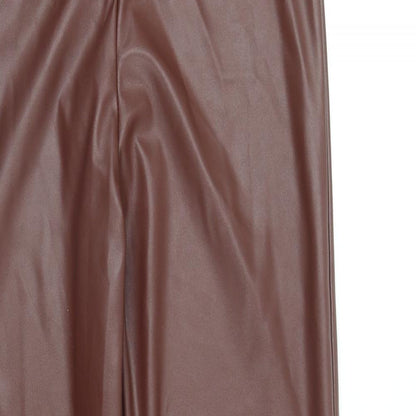 Womens UK Size 10 PRETTYLITTLETHING Regular Fit  Brown Trousers