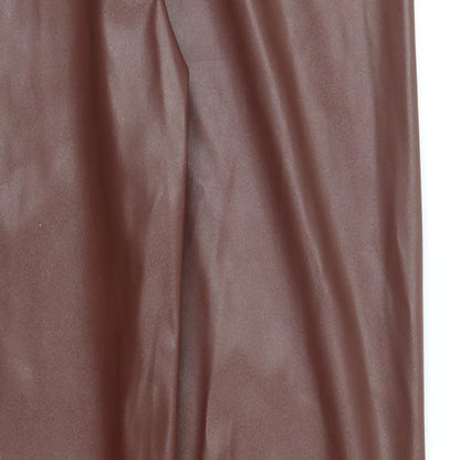 Womens UK Size 10 PRETTYLITTLETHING Regular Fit  Brown Trousers