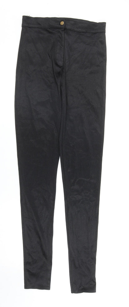 Womens UK Size 10 Preworn Regular Fit  Black Trousers
