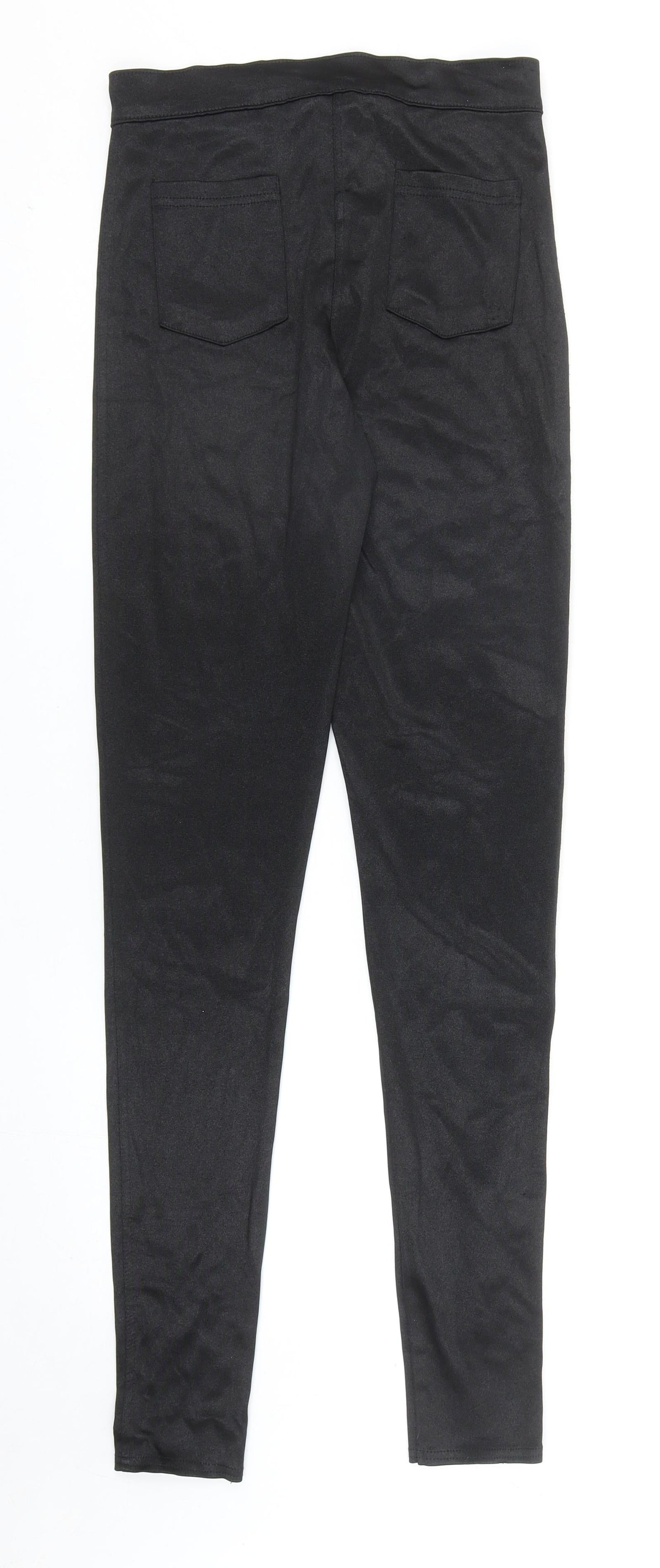 Womens UK Size 10 Preworn Regular Fit  Black Trousers