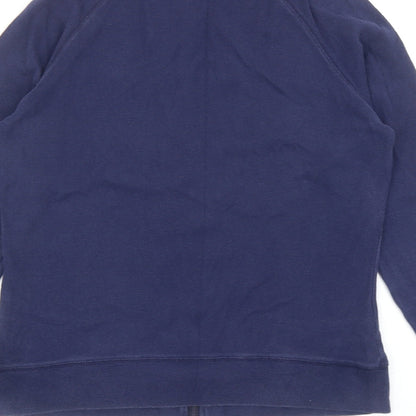 Dorothy Perkins Womens Blue Cotton Full Zip Sweatshirt Size 14 Zip