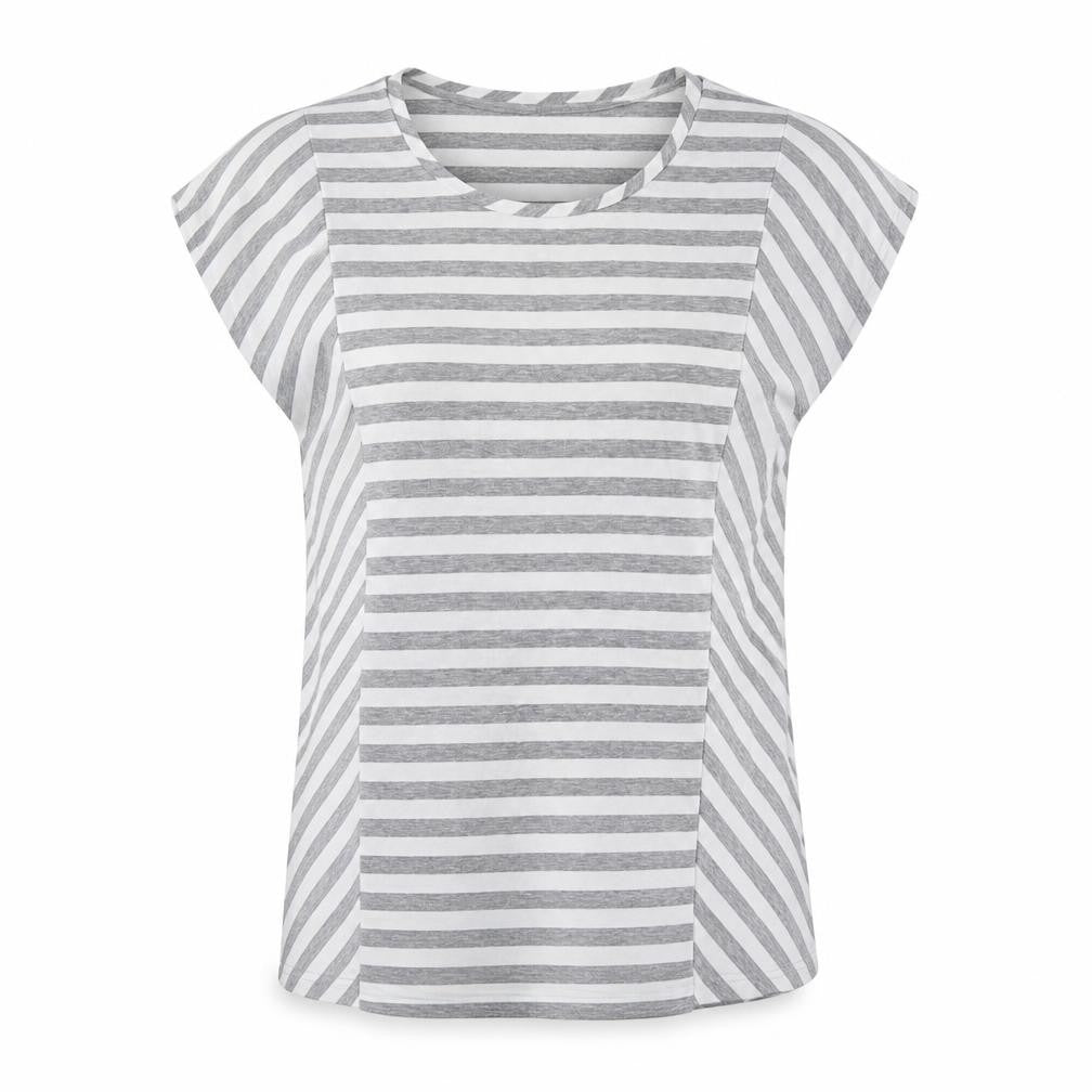 Womens UK Size 12 Being Casual Grey Basic T-Shirt