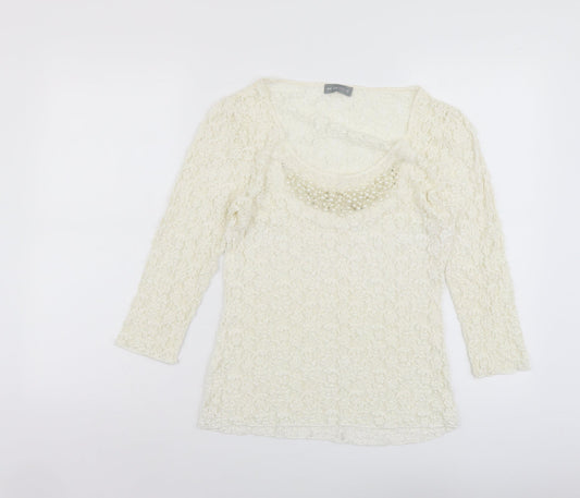 Womens UK Size 12 Per Una Ivory Basic Blouse