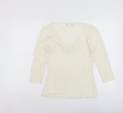 Womens UK Size 12 Per Una Ivory Basic Blouse