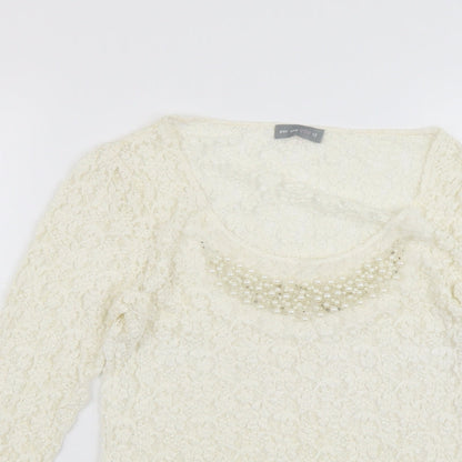 Womens UK Size 12 Per Una Ivory Basic Blouse