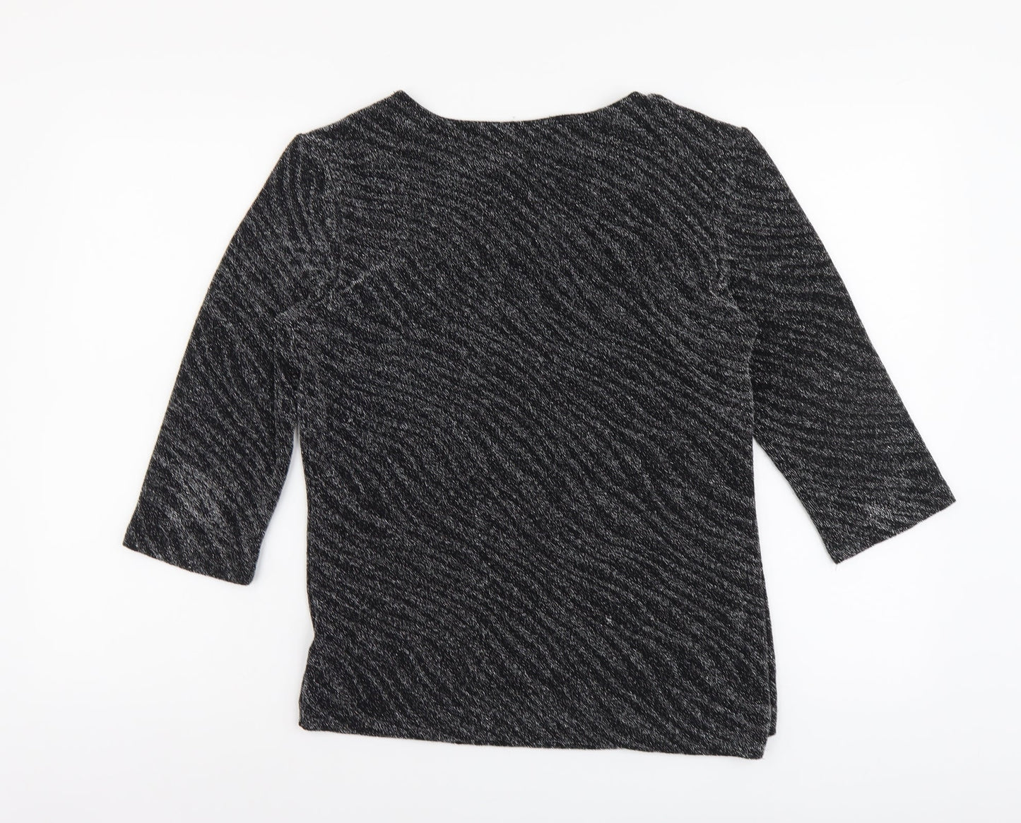 Womens UK Size M Just Elegance Silver Basic Blouse