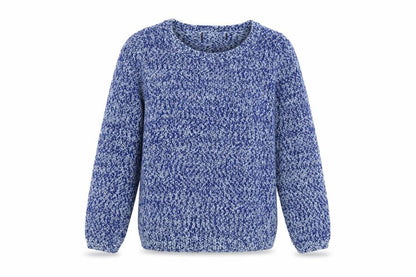Marks and Spencer Womens Blue Boat Neck Cotton Pullover Jumper Size 10