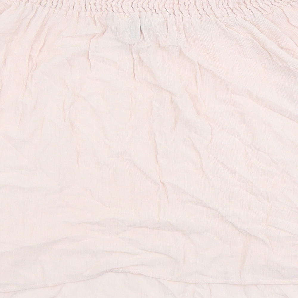 F&F Womens Pink Viscose Basic Blouse Size 16 Off the Shoulder