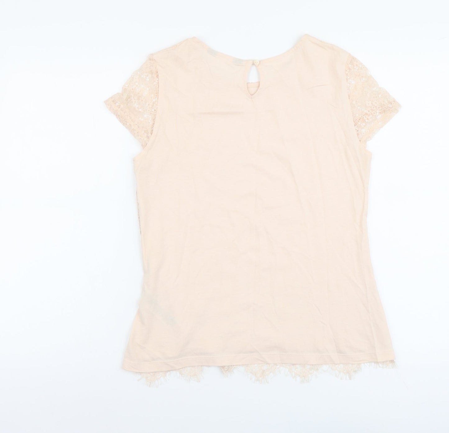 Womens UK Size 12 Dorothy Perkins Pink Basic T-Shirt