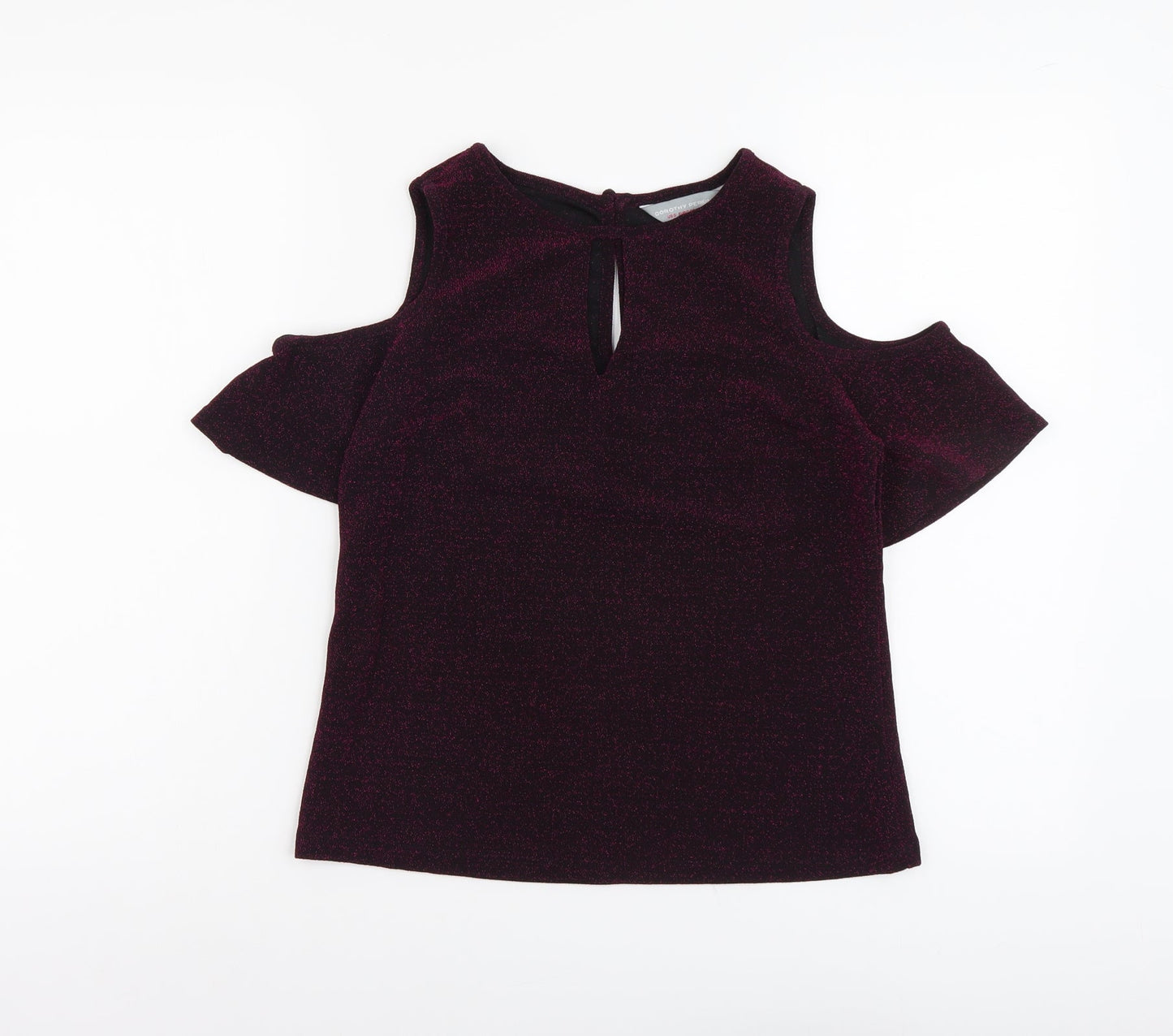 Womens UK Size 4 Dorothy Perkins Purple Basic T-Shirt