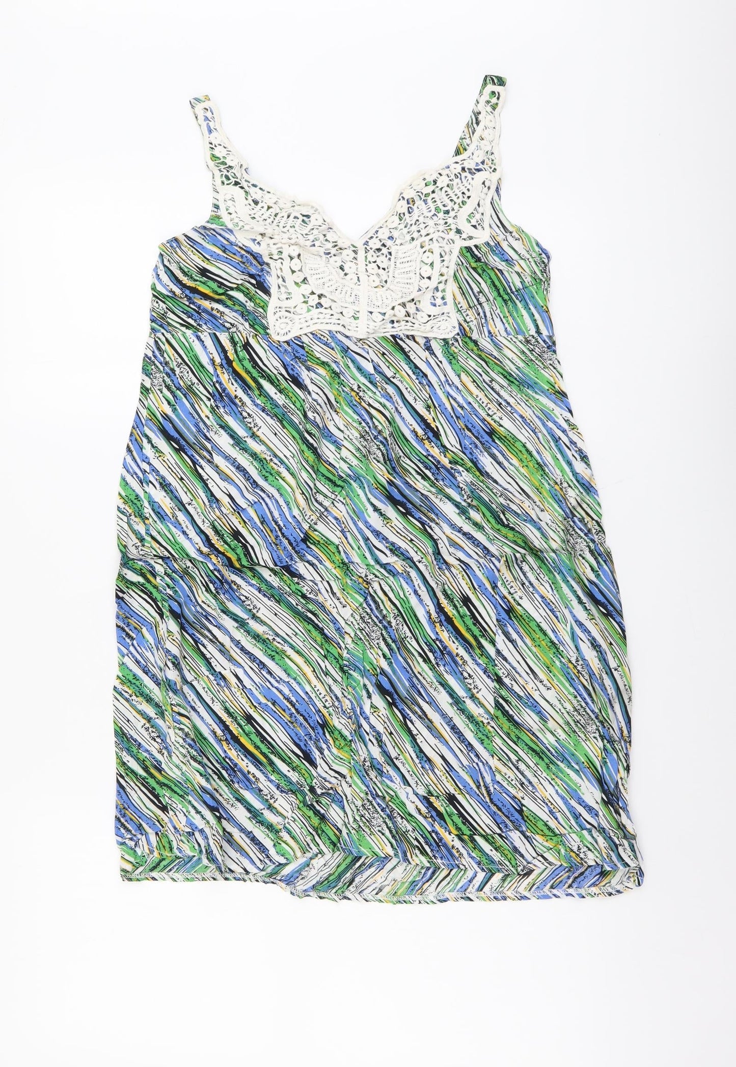 Womens UK Size XL Striking Multicoloured Basic Tank