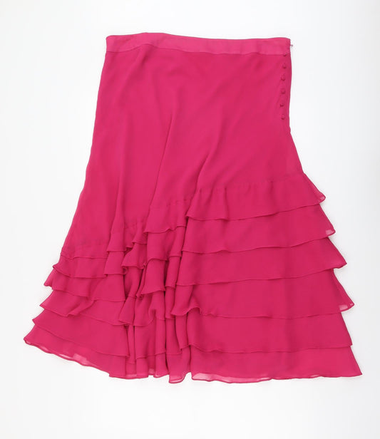 Berkertex Womens Pink Polyester Skater Skirt Size 38 in Zip