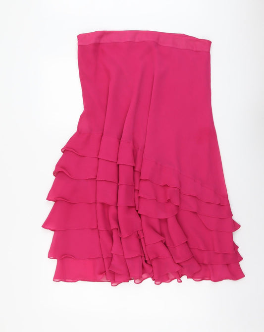 Berkertex Womens Pink Polyester Skater Skirt Size 38 in Zip