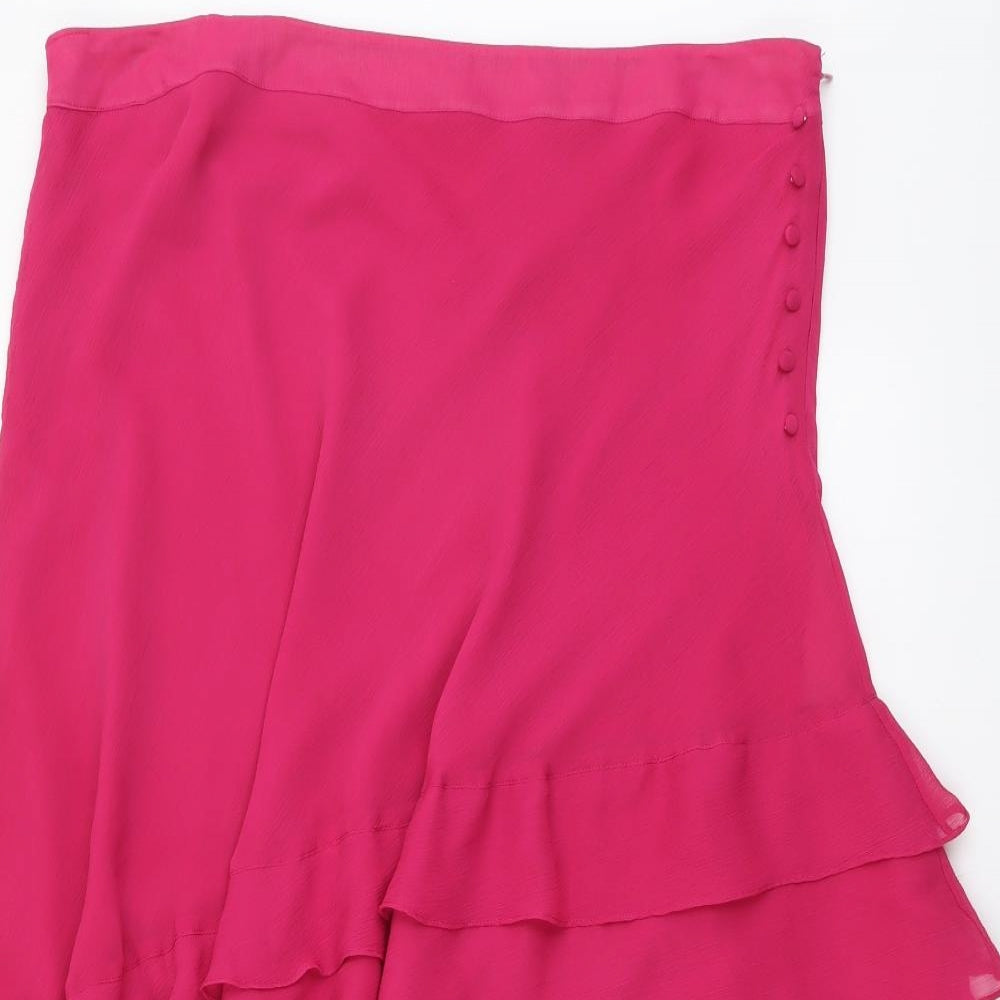 Berkertex Womens Pink Polyester Skater Skirt Size 38 in Zip