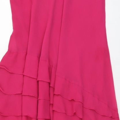 Berkertex Womens Pink Polyester Skater Skirt Size 38 in Zip