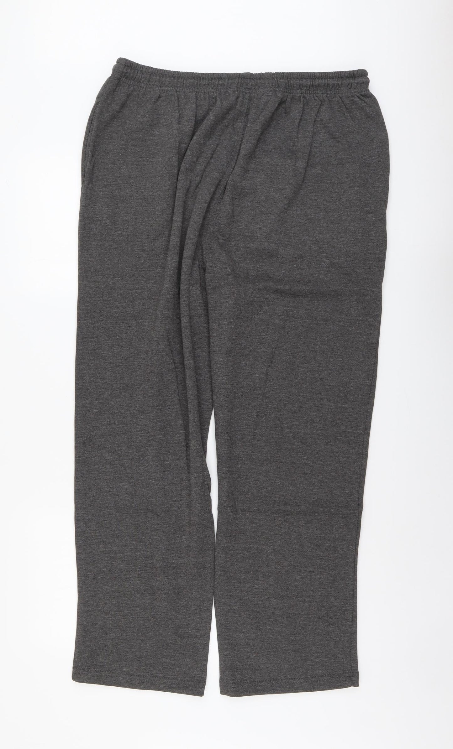 Pegasus Mens Grey Cotton Sweatpants Trousers Size XL L28 in Regular Drawstring