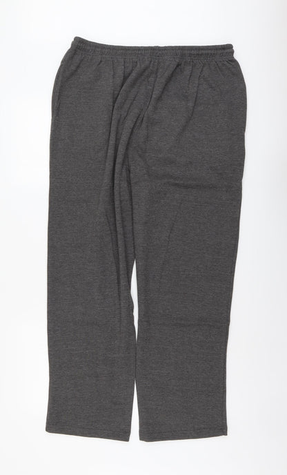 Pegasus Mens Grey Cotton Sweatpants Trousers Size XL L28 in Regular Drawstring
