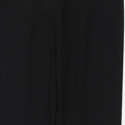 F&F Womens Black Polyester Trousers Size 10 L27 in Regular Button