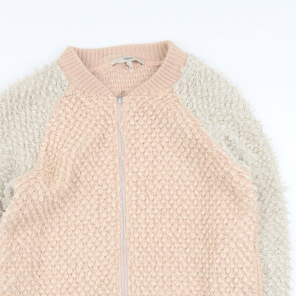 Womens UK Size 8 NEXT Pink Full Zip Jumper