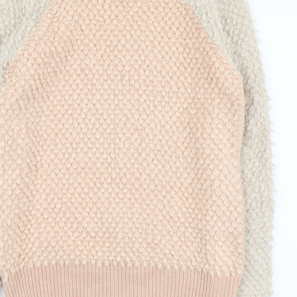 Womens UK Size 8 NEXT Pink Full Zip Jumper