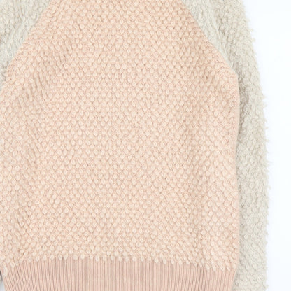 Womens UK Size 8 NEXT Pink Full Zip Jumper
