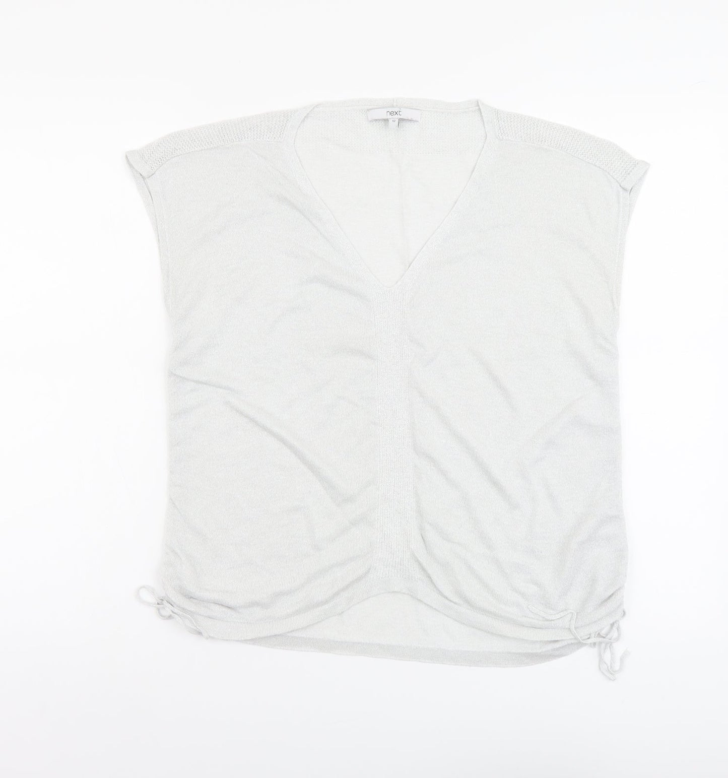 Womens UK Size 12 NEXT Silver Basic Tank