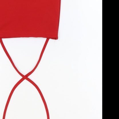 Womens UK Size 6 PRETTYLITTLETHING Red Cropped Tank