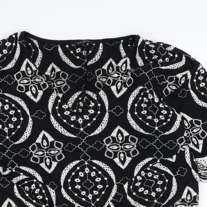 Womens UK Size 8 River Island Black Basic Blouse