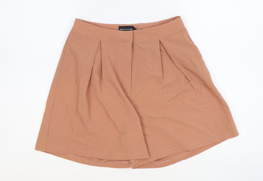 PRETTYLITTLETHING Womens Pink Polyester Sailor Shorts Size 6 Regular Zip