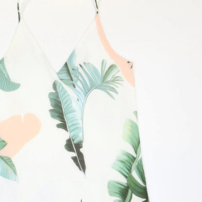 SheIn Womens Ivory Floral Polyester Slip Dress Size S V-Neck Pullover