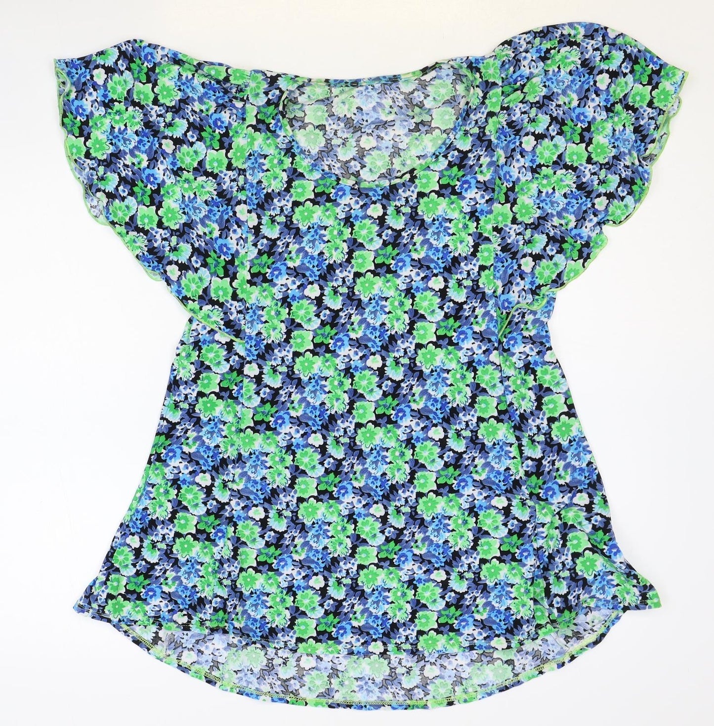 Womens UK Size S Preworn Multicoloured Basic Blouse