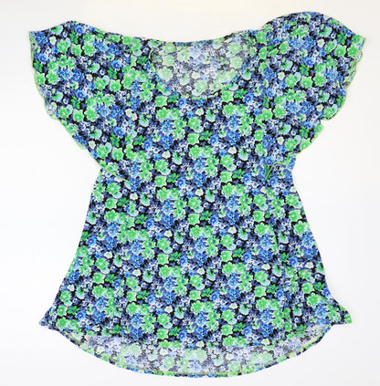Womens UK Size S Preworn Multicoloured Basic Blouse