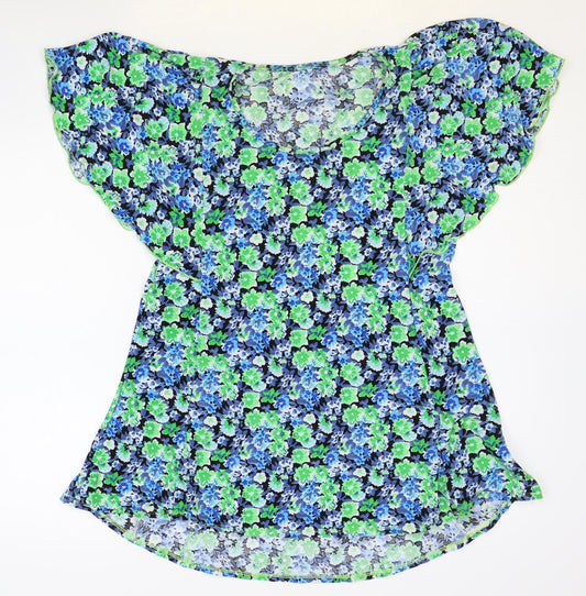 Womens UK Size S Preworn Multicoloured Basic Blouse