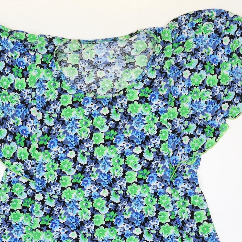 Womens UK Size S Preworn Multicoloured Basic Blouse