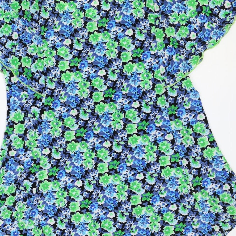 Womens UK Size S Preworn Multicoloured Basic Blouse