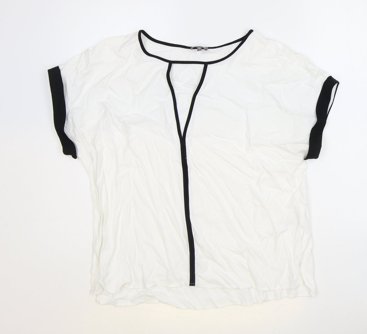 Womens UK Size 6 Phase Eight White Basic T-Shirt