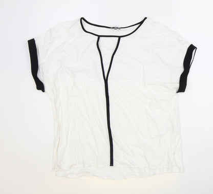 Womens UK Size 6 Phase Eight White Basic T-Shirt
