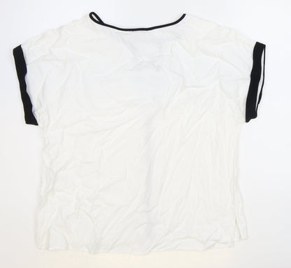 Womens UK Size 6 Phase Eight White Basic T-Shirt