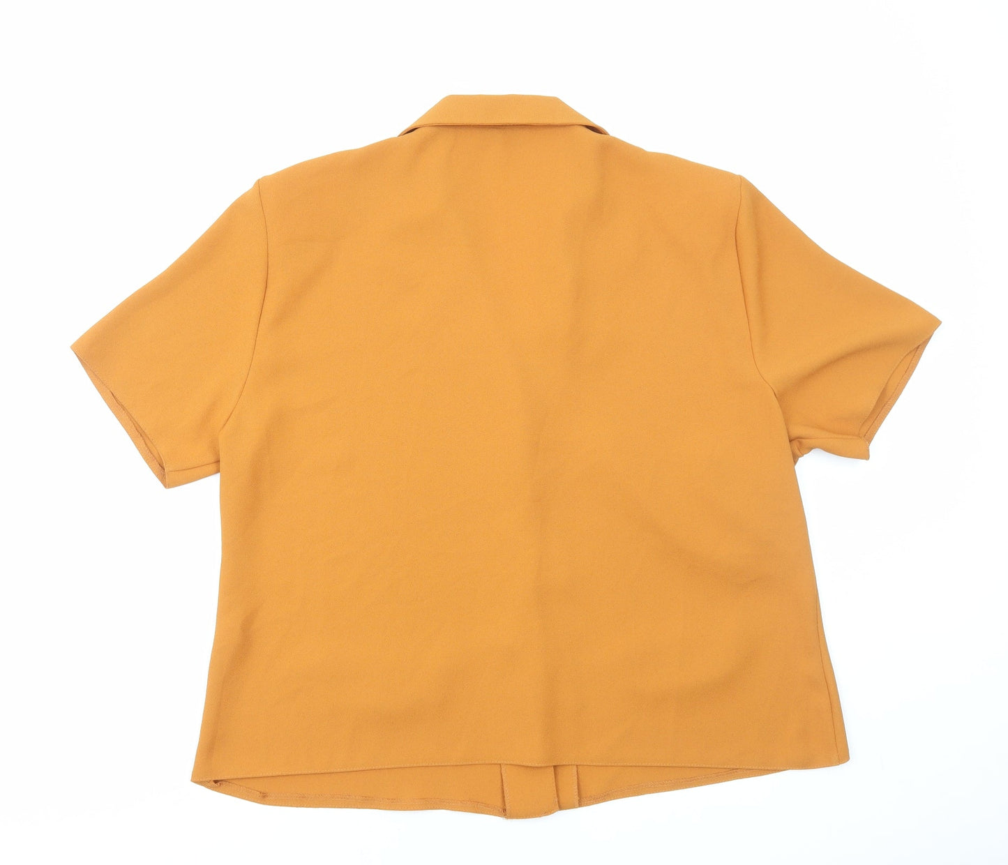 Classic Image Womens Brown Viscose Basic Button-Up Size 22 Collared