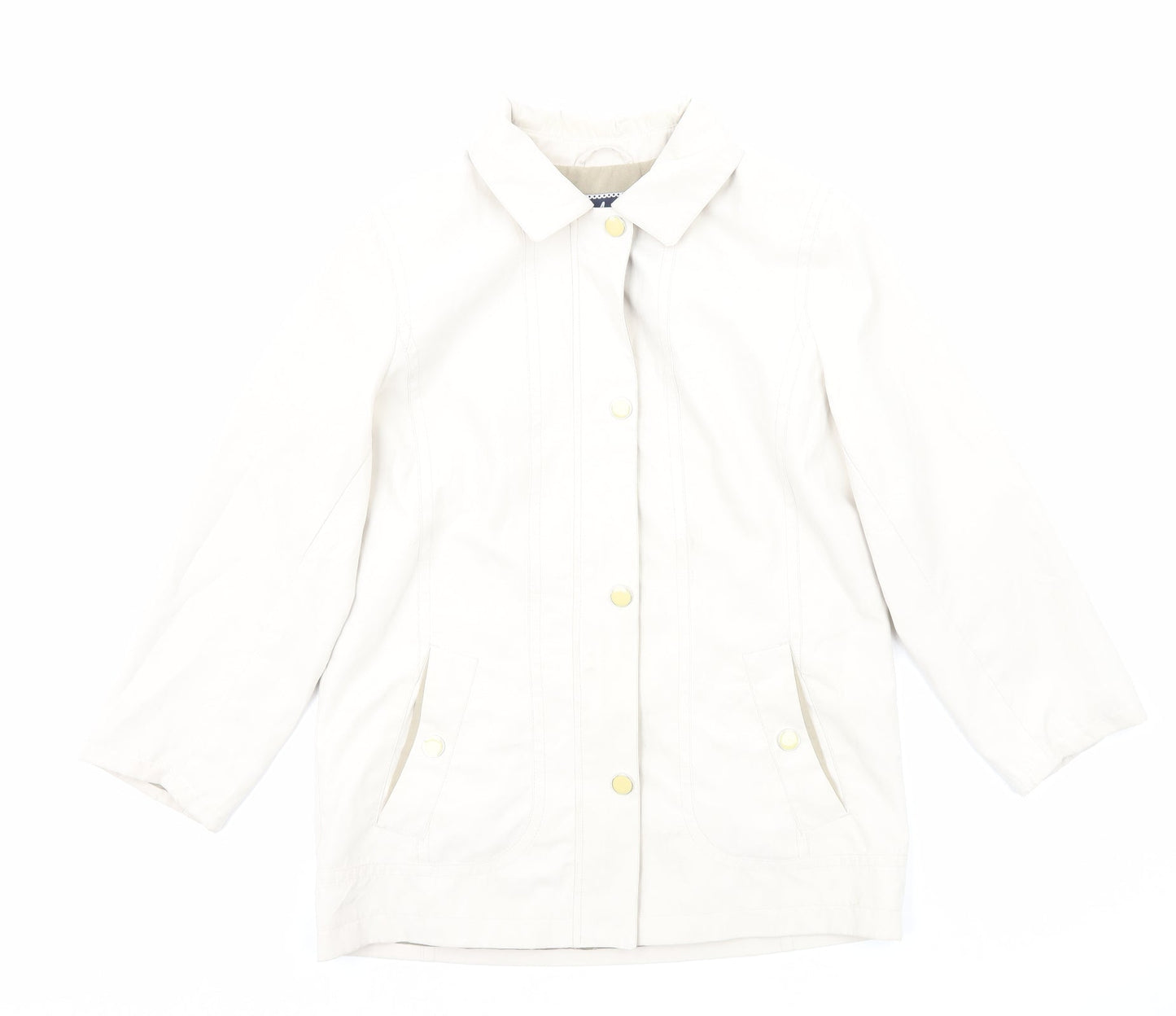 Isle of Cotton Womens Ivory Jacket Size 10 Zip