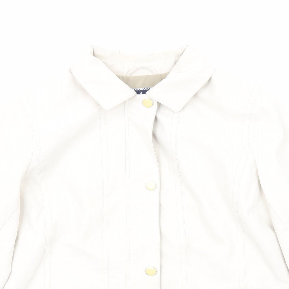 Isle of Cotton Womens Ivory Jacket Size 10 Zip