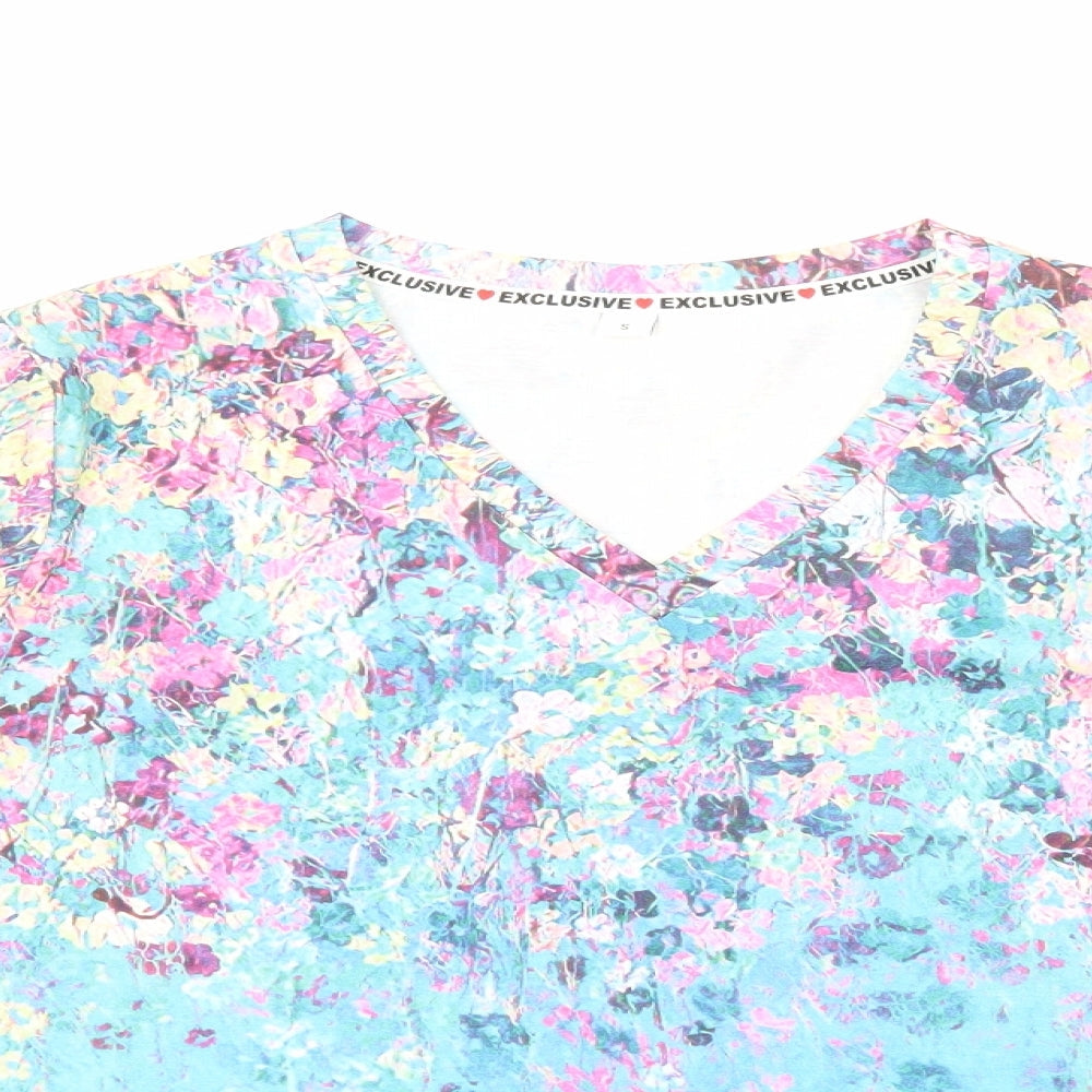 Womens UK Size S Exclusive Blue Basic Blouse