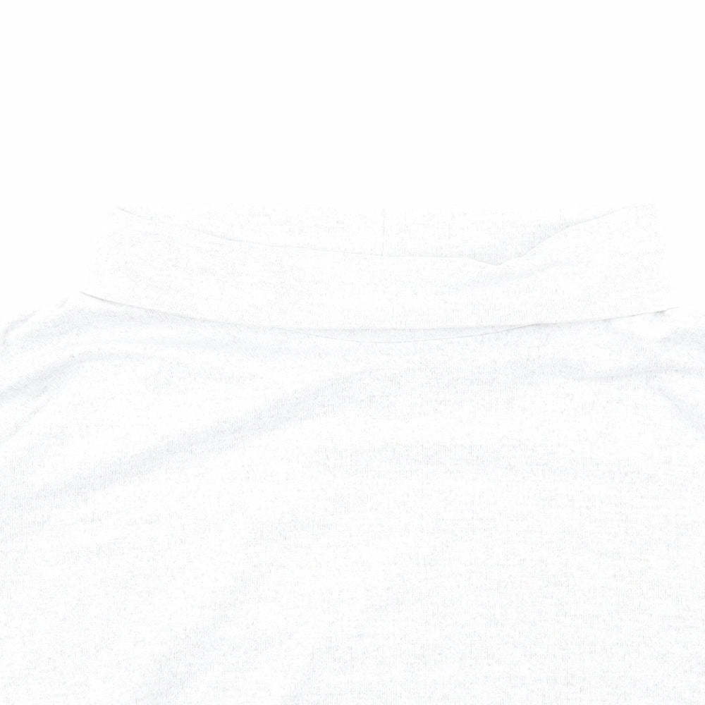 TU Womens Grey Polyester Basic Blouse Size 14 Boat Neck - Drawstring Waist