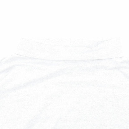 TU Womens Grey Polyester Basic Blouse Size 14 Boat Neck - Drawstring Waist