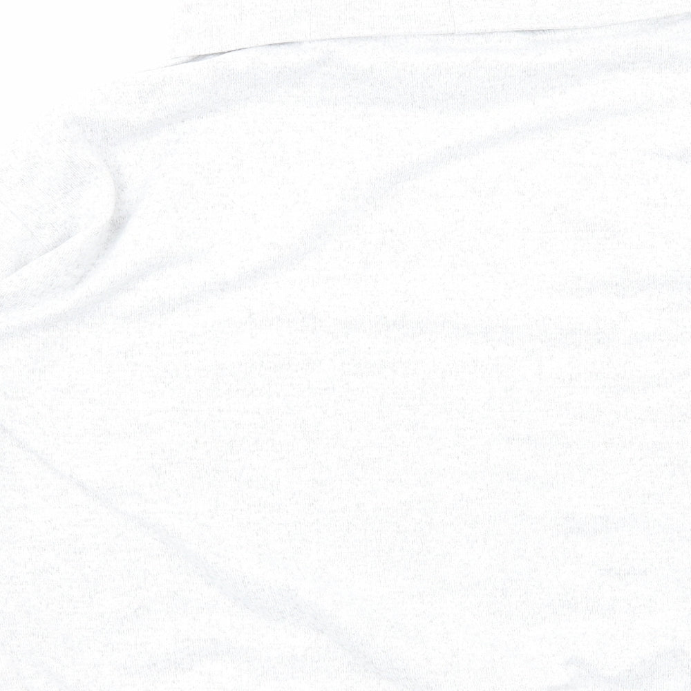 TU Womens Grey Polyester Basic Blouse Size 14 Boat Neck - Drawstring Waist