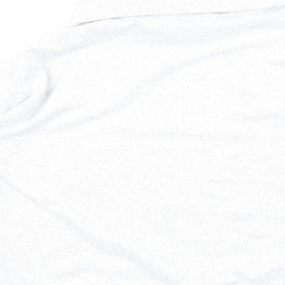 TU Womens Grey Polyester Basic Blouse Size 14 Boat Neck - Drawstring Waist