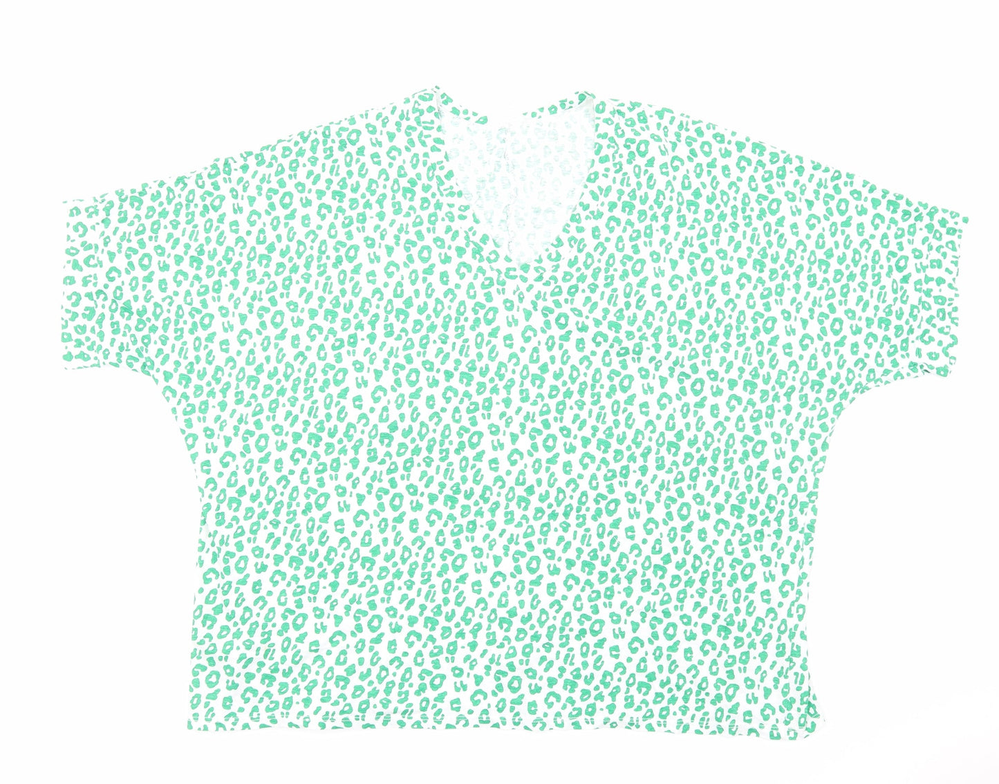 Womens UK Size L Preworn Green Basic Blouse